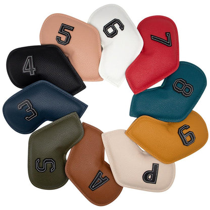Numbered PU Leather Golf Club Head Covers Set by HitMyNeed