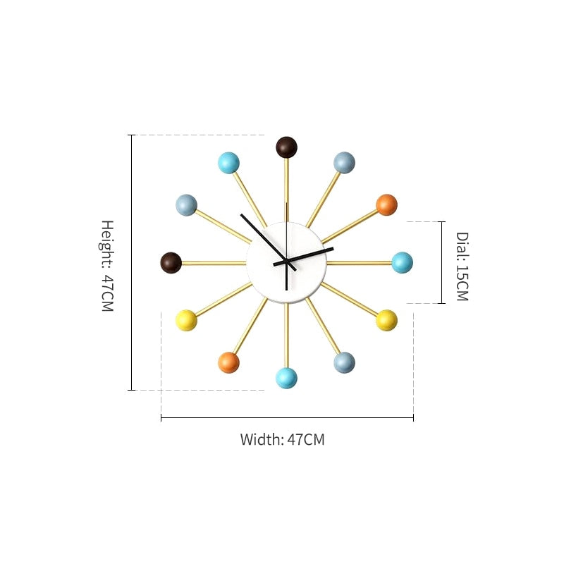 Numberless Ball Wall Clock - Modern Silent Wall Clock by HitMyNeed