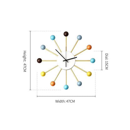 Numberless Ball Wall Clock - Modern Silent Wall Clock by HitMyNeed