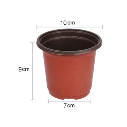 Nursery Pots 100 Pack - 10cm Plastic Plant Containers by HitMyNeed