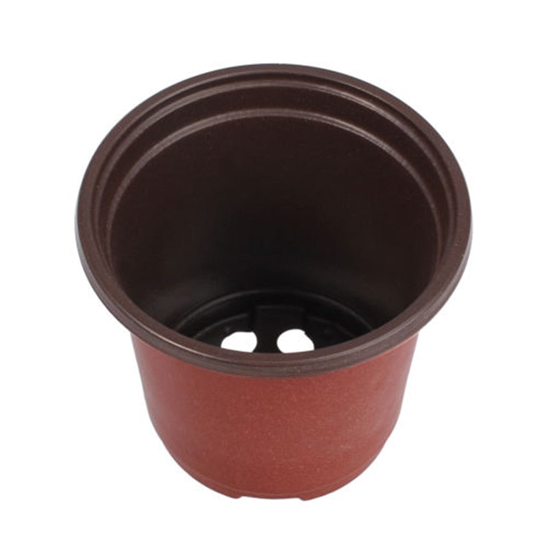Nursery Pots 100 Pack - 10cm Plastic Plant Containers by HitMyNeed