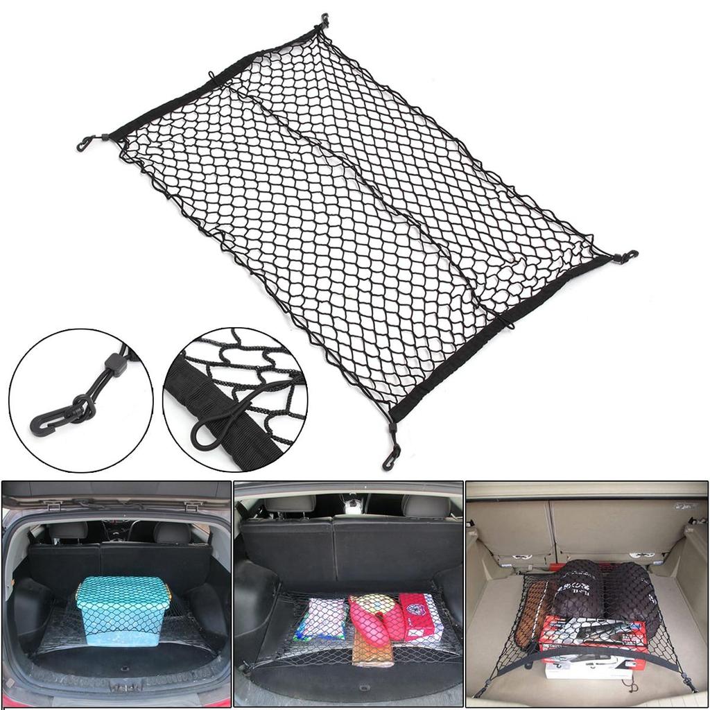 Nylon Car Boot Cargo Net with 4 Hooks by HitMyNeed