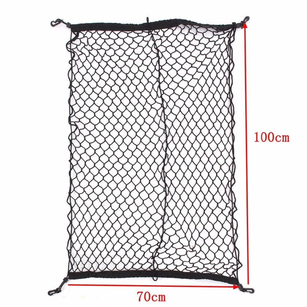 Nylon Car Boot Cargo Net with 4 Hooks by HitMyNeed