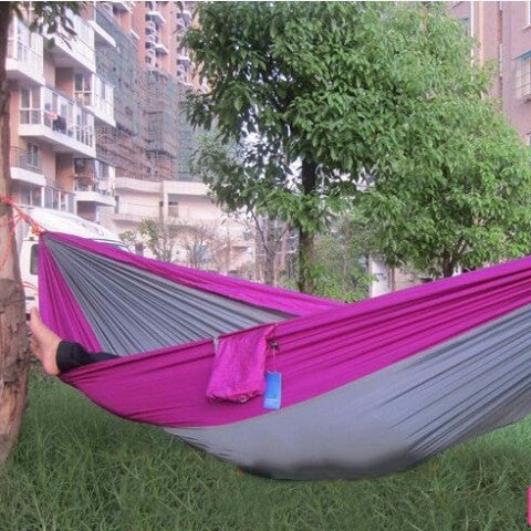 Nylon Fabric Portable Hammock for Camping & Patio by HitMyNeed
