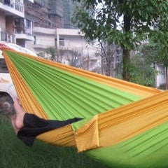 Nylon Fabric Portable Hammock for Camping & Patio by HitMyNeed