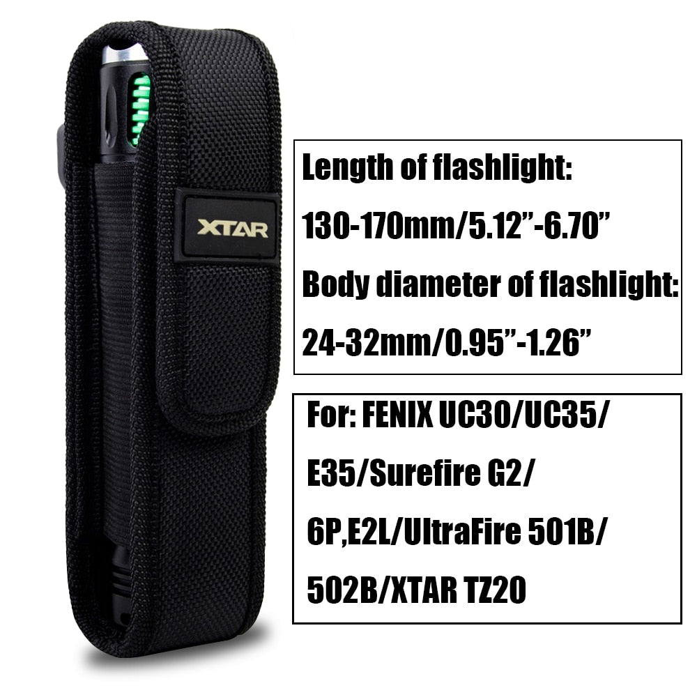 Nylon Flashlight Holster Belt Pouch for Camping by HitMyNeed