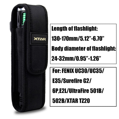 Nylon Flashlight Holster Belt Pouch for Camping by HitMyNeed