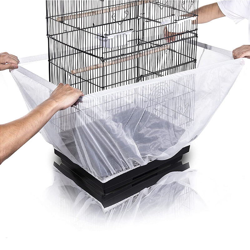 Nylon Mesh Bird Cage Seed Guard Cover by HitMyNeed