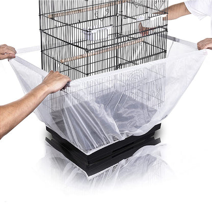 Nylon Mesh Bird Cage Seed Guard Cover by HitMyNeed