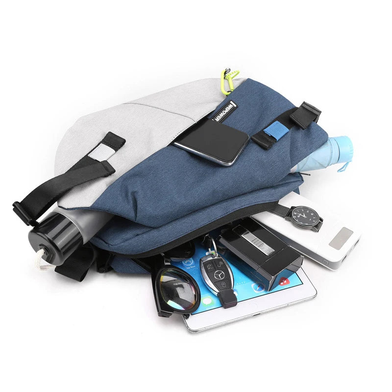 Nylon Panelled Unisex Waist & Chest Crossbody Bag by HitMyNeed