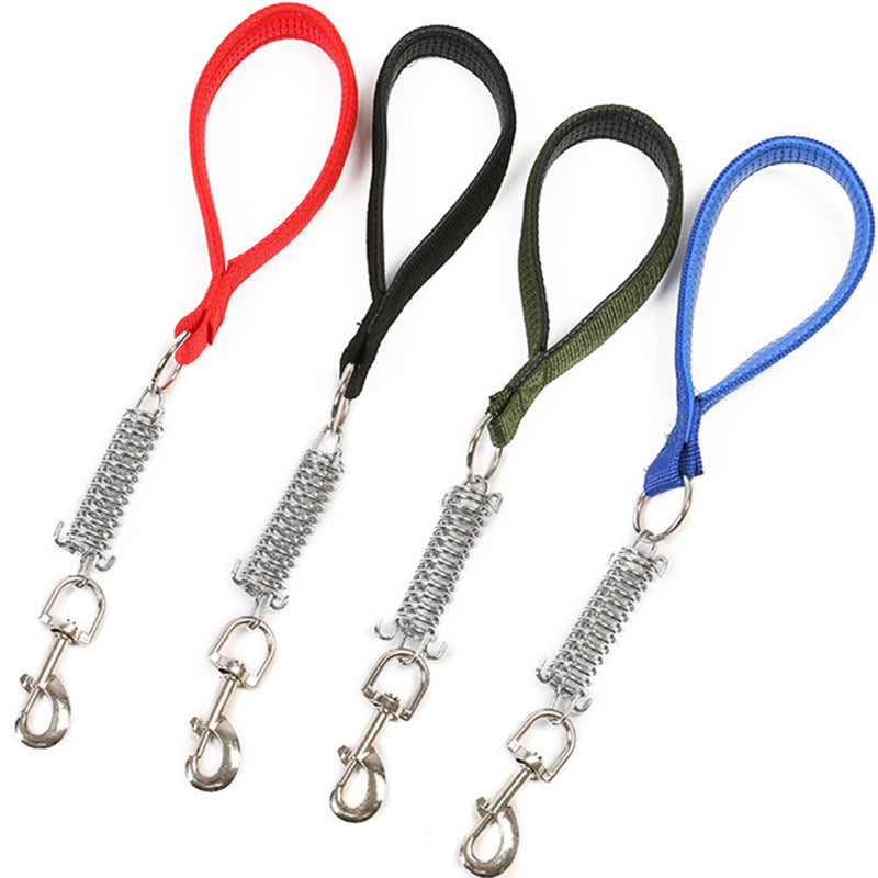Nylon Rope Dog Leash with Shock-Absorbing Spring by HitMyNeed