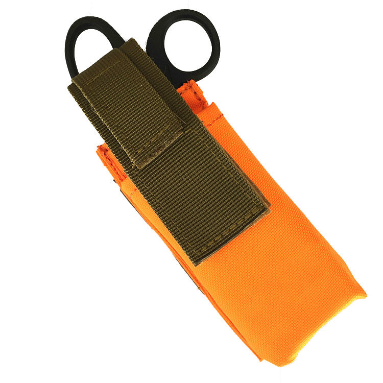 Nylon Tactical Scissors & Tourniquet MOLLE Pouch orange by HitMyNeed