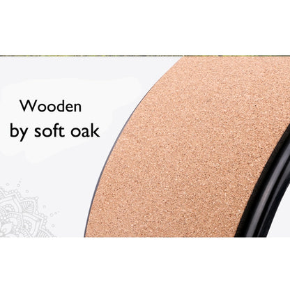 Oak Wood Yoga Roller Wheel for Backbends & Balance by HitMyNeed