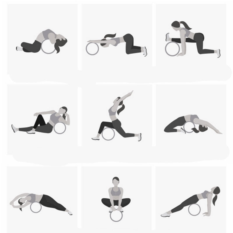Oak Wood Yoga Roller Wheel for Backbends & Balance by HitMyNeed