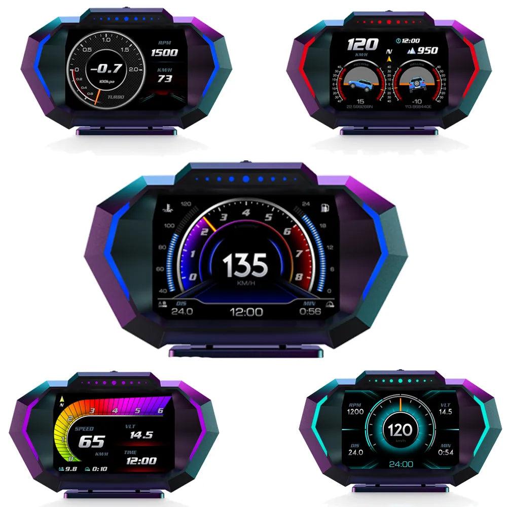 OBD2 + GPS HUD Digital Speedometer with Alarms by HitMyNeed