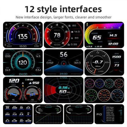 OBD2 + GPS HUD Digital Speedometer with Alarms by HitMyNeed