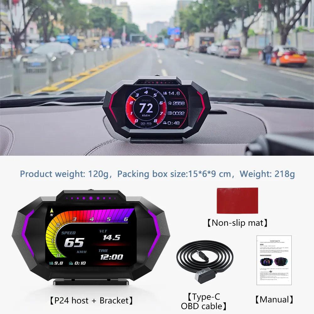 OBD2 + GPS HUD Digital Speedometer with Alarms by HitMyNeed