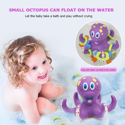Octopus Bath Toy Shower Play Set with Rings by HitMyNeed