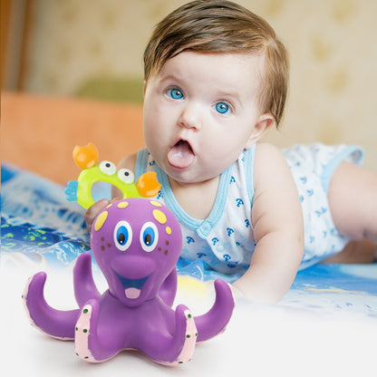Octopus Bath Toy Shower Play Set with Rings by HitMyNeed