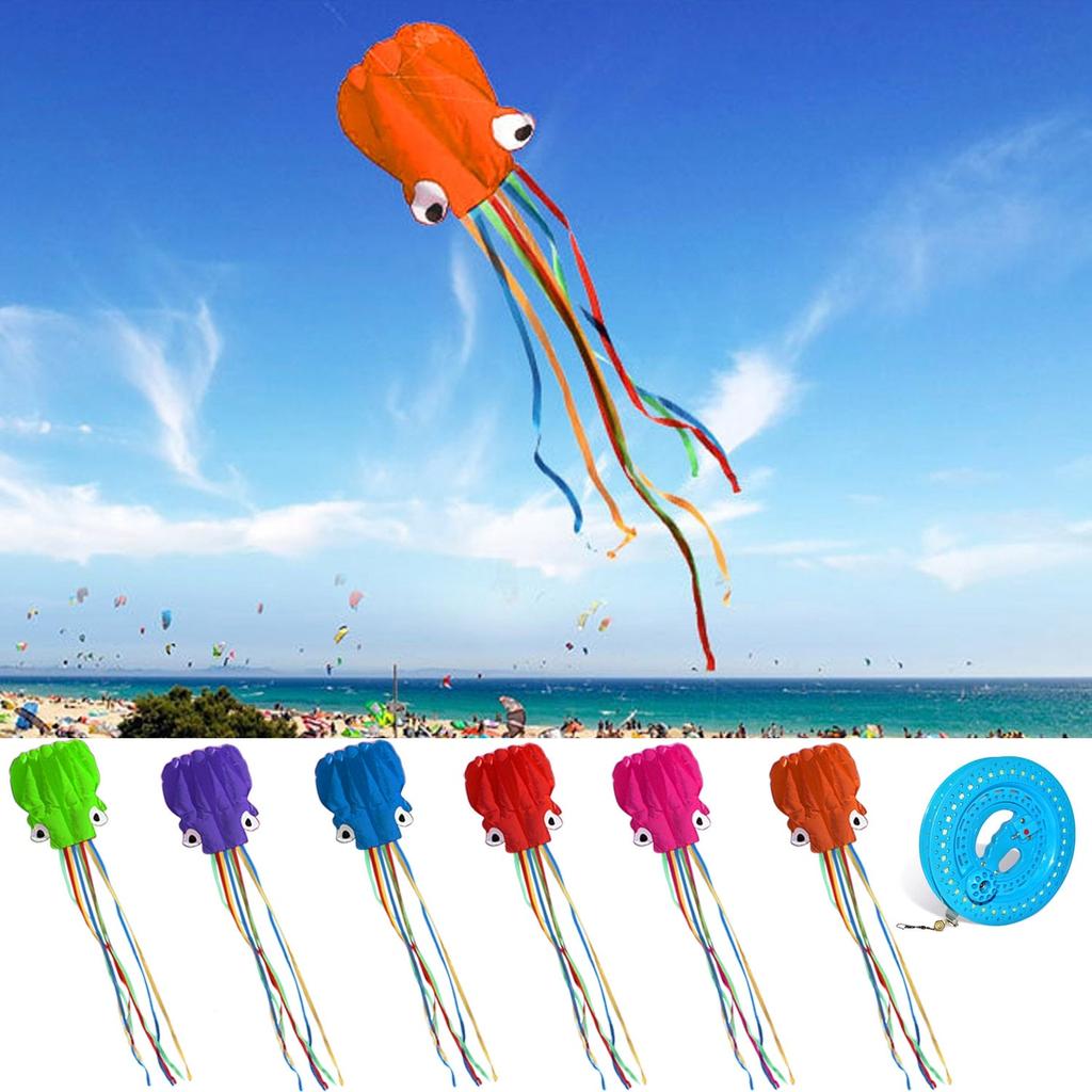 Octopus Kite Kids Outdoor Frameless Nylon Kite by HitMyNeed