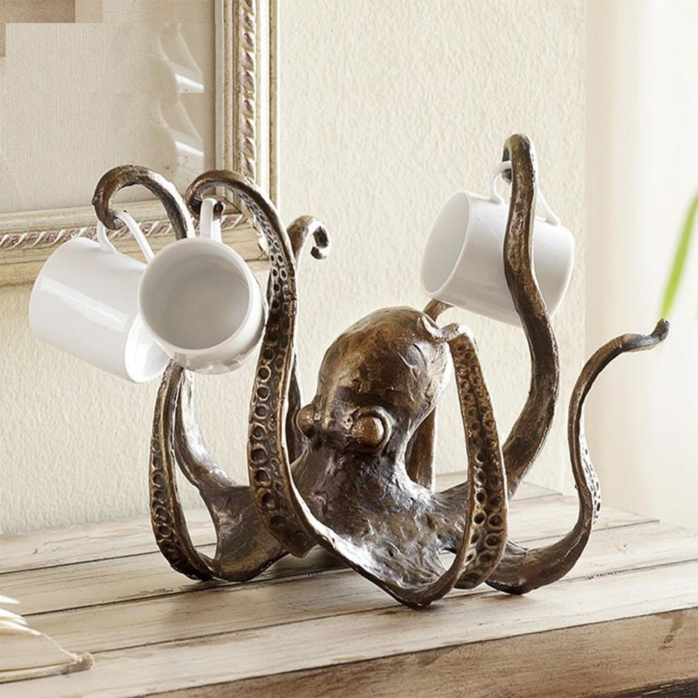 Octopus Teacup Holder Resin Kitchen Organizer by HitMyNeed