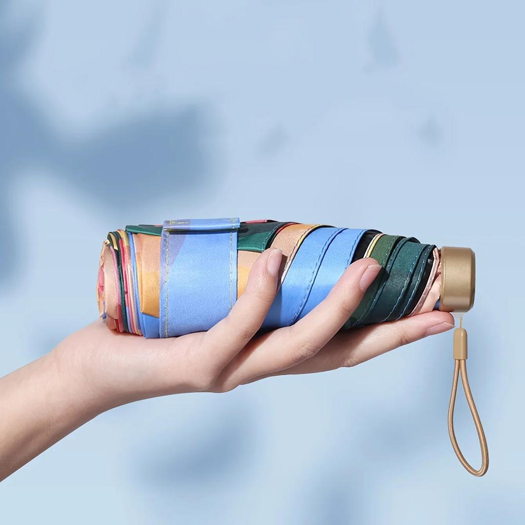 Oil Painting Compact UV Umbrella for Handbag by HitMyNeed