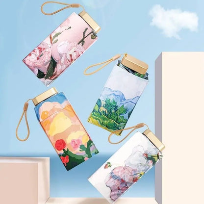 Oil Painting Compact UV Umbrella for Handbag by HitMyNeed