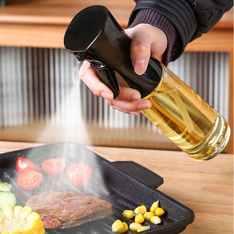 Oil Spray Bottle Dispenser for Cooking & BBQ 200ml-white by HitMyNeed