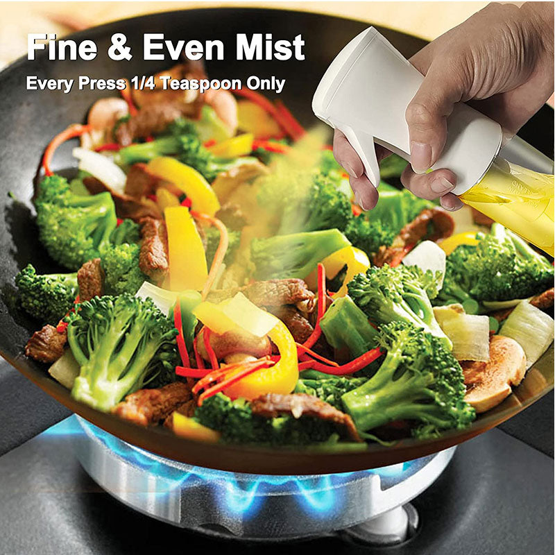 Oil Spray Bottle Dispenser for Cooking & BBQ 300ml-white by HitMyNeed