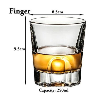 Old Fashioned Whiskey Glasses Set for Scotch & Bourbon finger by HitMyNeed