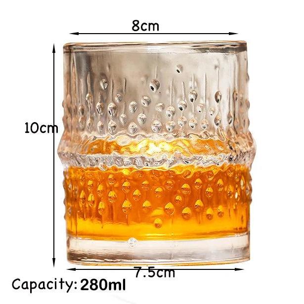 Old Fashioned Whiskey Glasses Set for Scotch & Bourbon raindrop by HitMyNeed