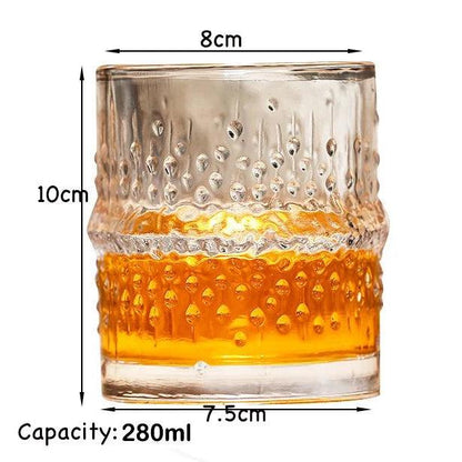 Old Fashioned Whiskey Glasses Set for Scotch & Bourbon raindrop by HitMyNeed