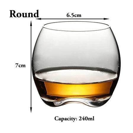 Old Fashioned Whiskey Glasses Set for Scotch & Bourbon round by HitMyNeed