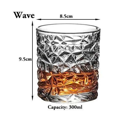 Old Fashioned Whiskey Glasses Set for Scotch & Bourbon wave by HitMyNeed