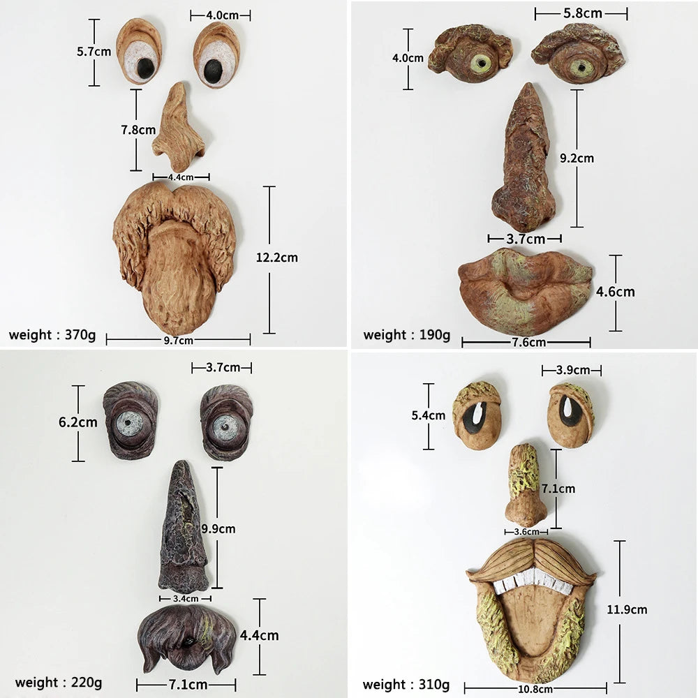 Old Man Tree Face Garden Peeker Yard Art by HitMyNeed