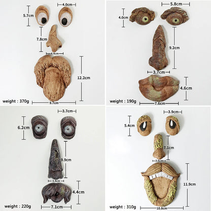 Old Man Tree Face Garden Peeker Yard Art by HitMyNeed