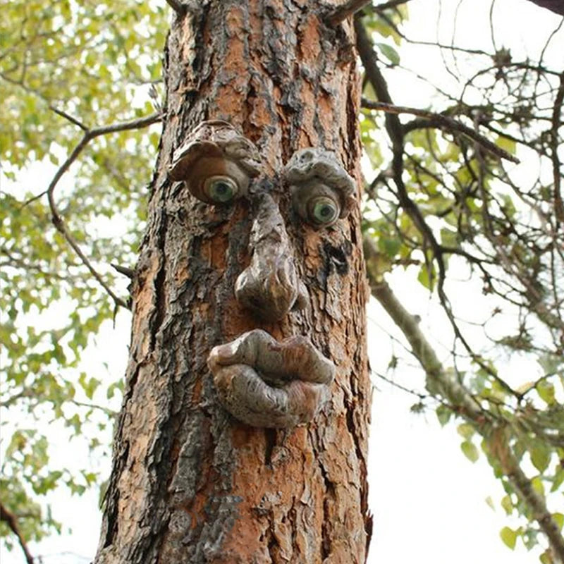 Old Man Tree Face Garden Peeker Yard Art by HitMyNeed