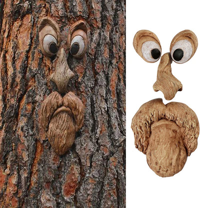 Old Man Tree Face Garden Peeker Yard Art by HitMyNeed