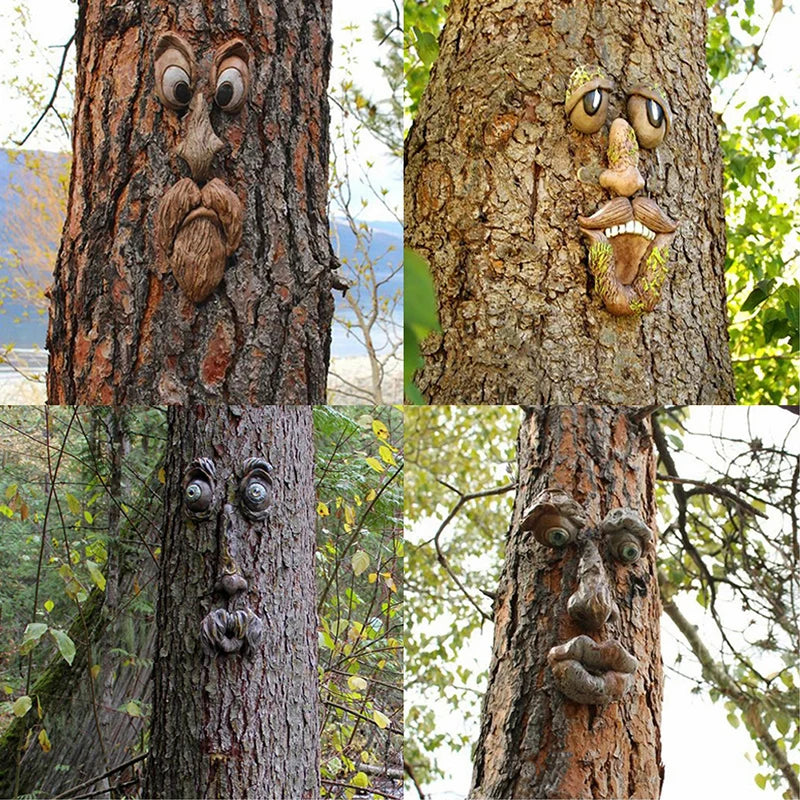 Old Man Tree Face Garden Peeker Yard Art by HitMyNeed