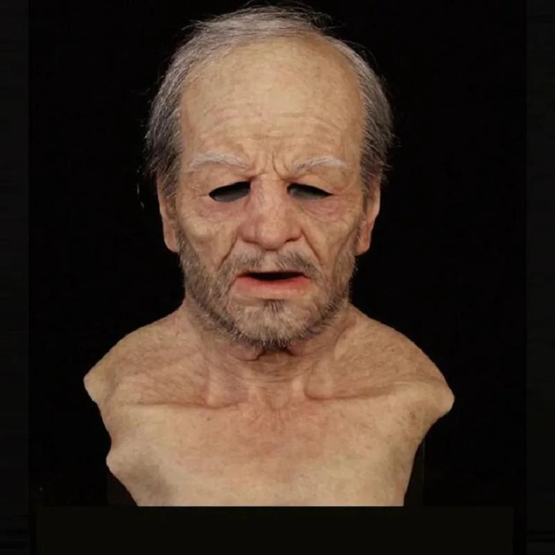 Old Man Wrinkle Full Head Mask for Halloween & Cosplay 2.0 by HitMyNeed