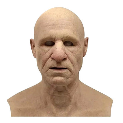 Old Man Wrinkle Full Head Mask for Halloween & Cosplay 4.0 by HitMyNeed