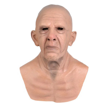 Old Man Wrinkle Full Head Mask for Halloween & Cosplay 6.0 by HitMyNeed