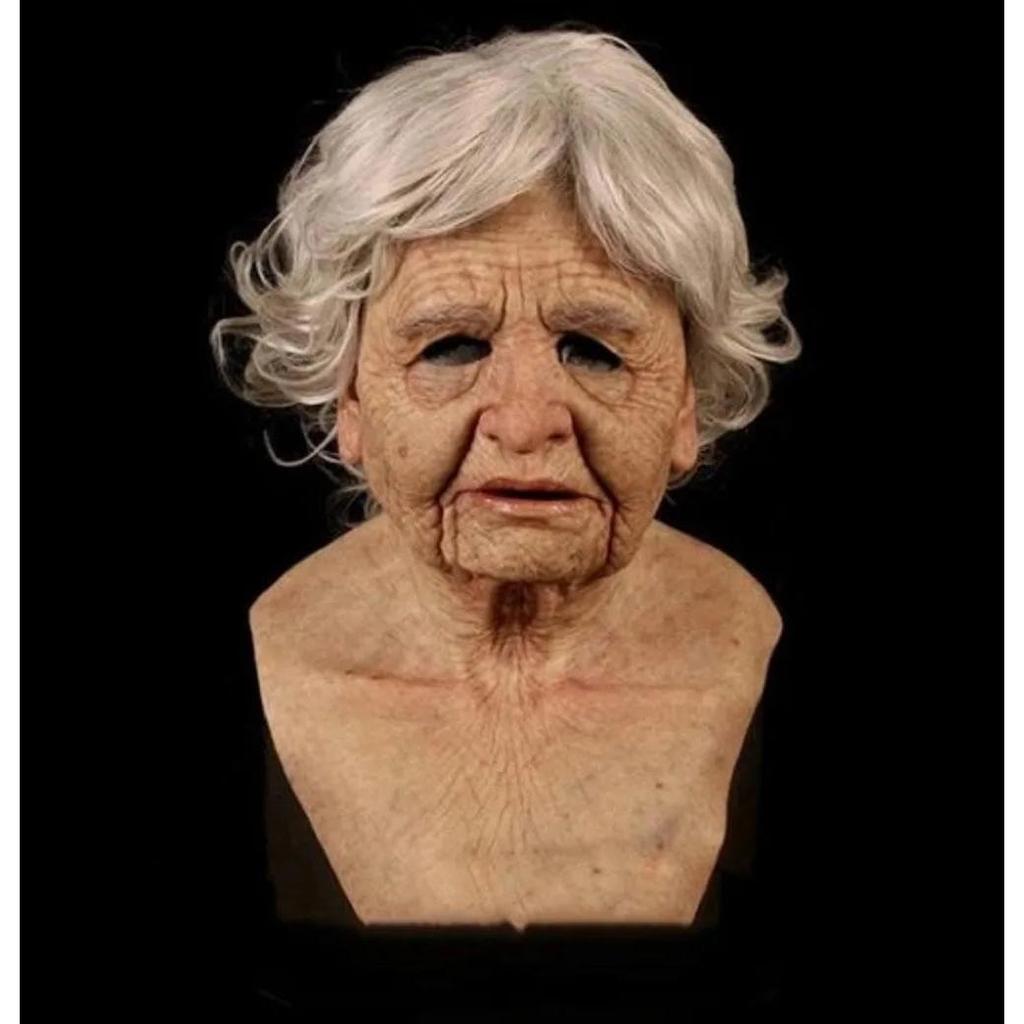 Old Man Wrinkle Full Head Mask for Halloween & Cosplay 7.0 by HitMyNeed