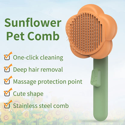 One-Click Cleaning Cat Fur Brush by HitMyNeed