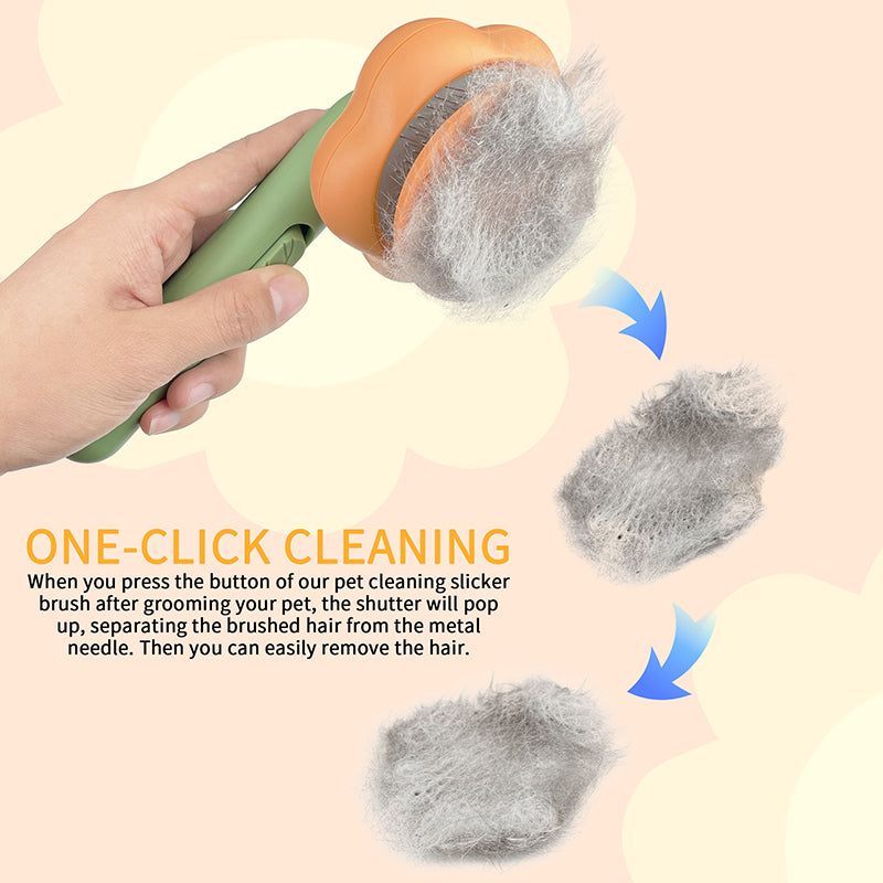 One-Click Cleaning Cat Fur Brush by HitMyNeed