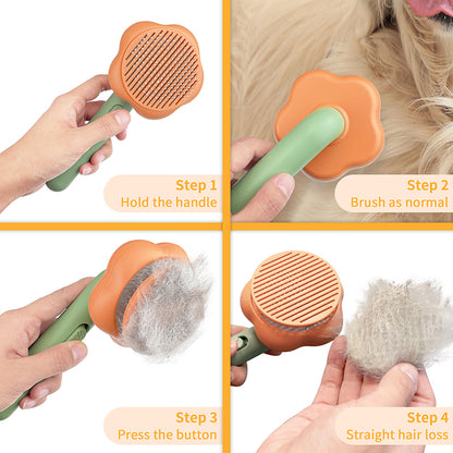 One-Click Cleaning Cat Fur Brush by HitMyNeed
