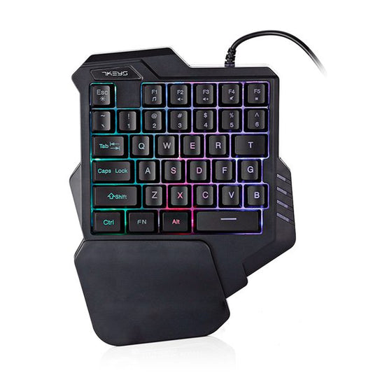 One-Handed LED Gaming Keypad with Wrist Rest by HitMyNeed