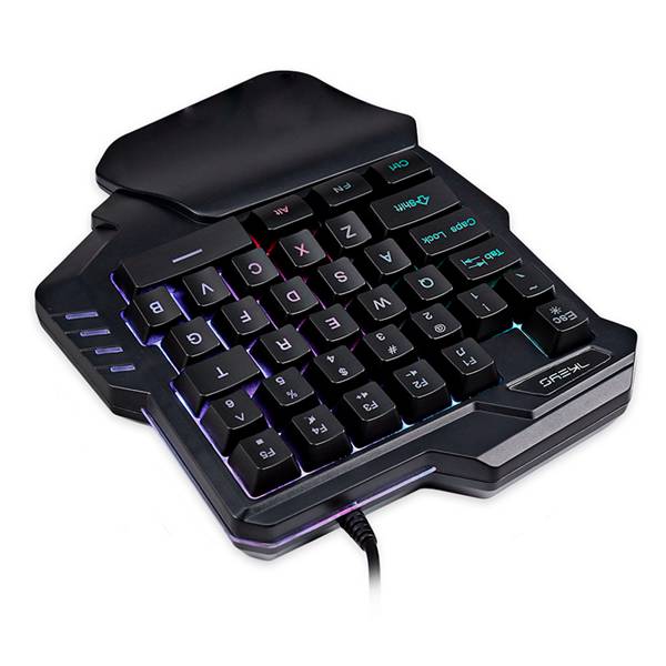 One-Handed LED Gaming Keypad with Wrist Rest by HitMyNeed