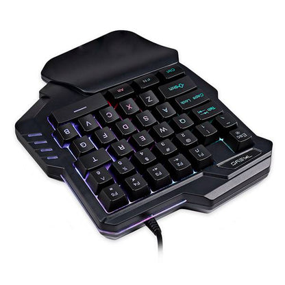 One-Handed LED Gaming Keypad with Wrist Rest by HitMyNeed