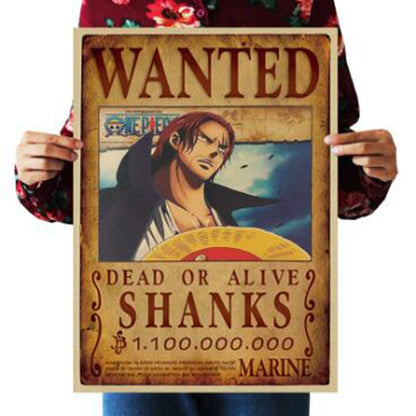 One Piece Wanted Posters Set of 20 (Kraft Paper) by HitMyNeed